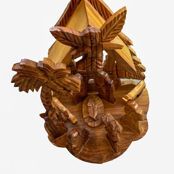 Handcrafted Olive Wood Nativity Scene Holy Land Christian Decor Heirloom - Picture 6 of 10